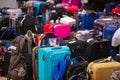 Large large amount of lost baggage Royalty Free Stock Photo