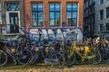 Large Amounts of Bikes in Amsterdam