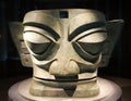 Large Ancient Bronze Mask Statue China Royalty Free Stock Photo
