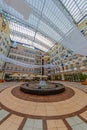 Large angle view of interior gallery at Hotel Gallery, Subotica, Serbia