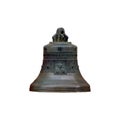 Large antique old medieval bronze orthodox russian bell isolated on white background