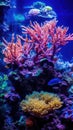 Large aquarium with colorful corals and fishes