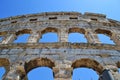 Large arches of the amphitheater in Pula, Croatia.