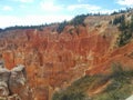 Large area of rock formations at Bryce Canyon National Park