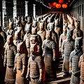 Army of terracotta warriors - ai generated image
