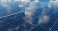 Large array of blue solar panels