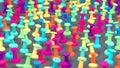 Large Array of Colorful Thumbtacks Royalty Free Stock Photo