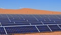 large array of solar panels farm in the desert , clean energy and renewable energy concept, Generative AI