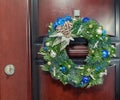 Large artificial circled wreath with knops