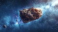 Large asteraid in empty space Royalty Free Stock Photo