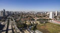 Large avenues, avenue Journalist Roberto Marinho, Sao Paulo Brazil Royalty Free Stock Photo