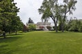 Large back yard of suburban home Royalty Free Stock Photo