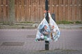 Large bags with recyclable garbage mainly filled with plastic