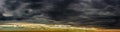 Ominous storm clouds panorama Royalty Free Stock Photo