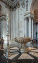 Large baptismal font at St. Paul`s Cathedral, London, England, UK