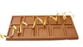 Large bar of fine Belgian chocolate Royalty Free Stock Photo