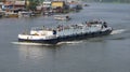 Large barge transports oil on the Chao Phraya river