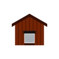 Large barn icon, flat style