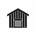 Large barn icon, simple style