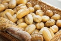 Large basket of buns Royalty Free Stock Photo