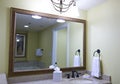 Large bathroom mirror Royalty Free Stock Photo