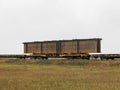 Large Beam on Railway Flatcar Royalty Free Stock Photo