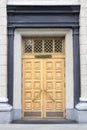 Large, beautiful doors made of wood.