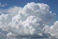 Large, beautiful, fluffy clouds floating in the sky Royalty Free Stock Photo