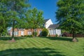 Large, beautiful, single-family brick country house. Large lawn and green trees