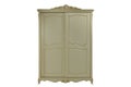 large beige wardrobe with two doors.