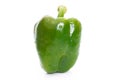 Large bell pepper green on white background