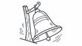 Large Bell Ringing for Notifications or Alarms, vector design Generative AI Royalty Free Stock Photo
