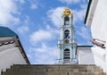 Large bell tower of orthodox church of The Holy Trinity Saint Sergius Lavra