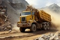 Industrial dump transportation heavy truck quarry mining