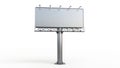 A large billboard structure standing tall against a plain white background Royalty Free Stock Photo