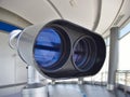 Large binoculars can be used for viewing views on tall buildings Royalty Free Stock Photo