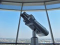 Large binoculars can be used for viewing views on tall buildings Royalty Free Stock Photo