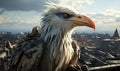 Large Bird With Long Beak on Ledge