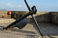 Large black anchor Lyme Regis Dorset