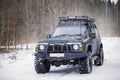 A large black expeditionary SUV Royalty Free Stock Photo