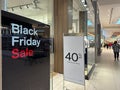 Large Black Friday sale sign panel at teh Devonshire mall, Windsor, Ontario, Canada