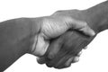 Large Black Handshake grayscale