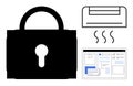 Data Security Concept with Lock, Document Security, and Digital File Protection Royalty Free Stock Photo