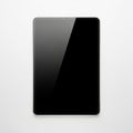 A large black rectangular object with a gradient effect on a plain white background Royalty Free Stock Photo