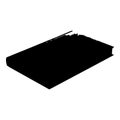 A large black rectangular object isolated on white background Royalty Free Stock Photo