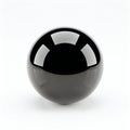 A large black sphere with reflections on its surface Royalty Free Stock Photo