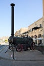 Vittoriosa, Malta, August 2019. The first steam engine on the island in the naval museum.