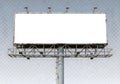 Large blank billboard standing tall against a cloudy sky background Royalty Free Stock Photo