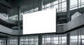 Large Blank Screen in Modern Architectural Interior Royalty Free Stock Photo