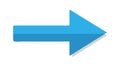 Large blue arrow pointing right, symbolizing significant progress and direction, vector design Generative AI Royalty Free Stock Photo